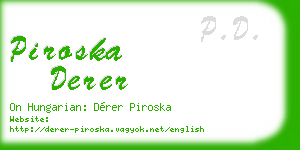 piroska derer business card